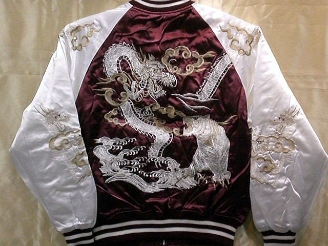 スカジャン　日本製本格刺繍のスカジャン2L　龍...の通販は