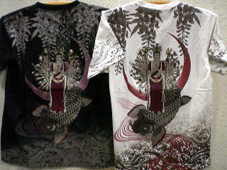 華鳥風月　和柄　半袖Tシャツ　千手観音・鯉刺繍の通販は 7,476円