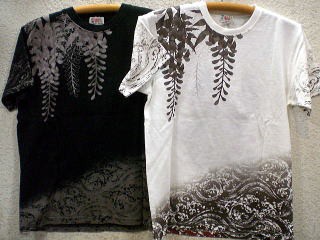 華鳥風月　和柄　半袖Tシャツ　千手観音・鯉刺繍