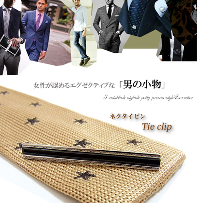 送料無料 タイピン 男の小物 ステンレスクリップ 父の日 ギフトの通販