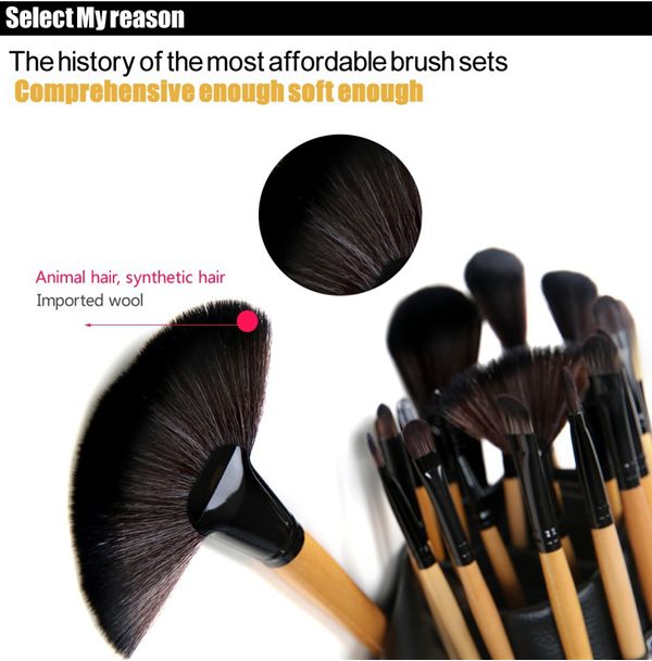 メイクブラシセット、化粧ブラシセット、お洒落な専用収納ケース付き24