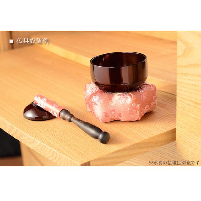国産仏具【豪華4点おりんセット 響花(きょうか) 桃ワイン】りん・リン 