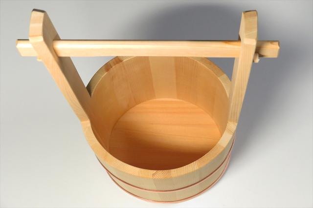 お墓参りセット お墓掃除 特上 手桶セット 木製 (さわら材) 8寸