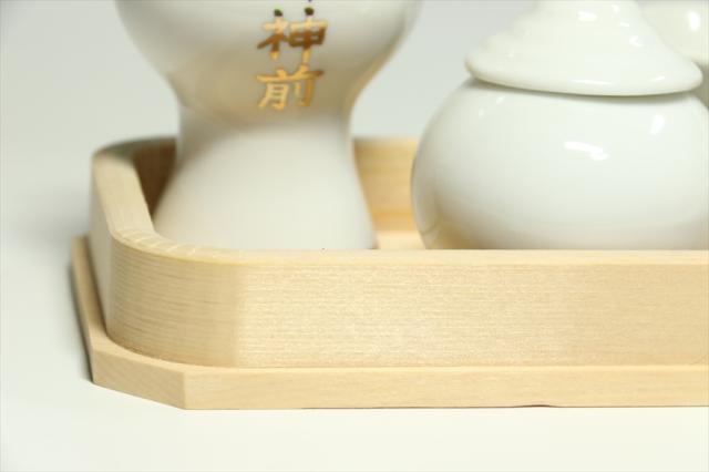 神具セット 神棚 神具 国産 土器セット 御神前 金文字入 高杯仕様 木曽ひのき 長折敷付 小・中型 神棚に最適
