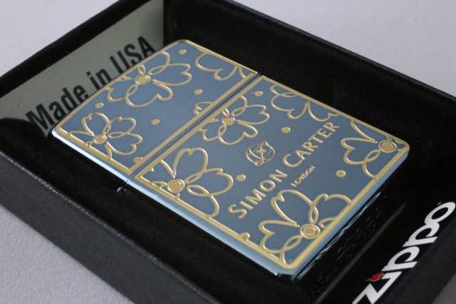 デザイナーzippo サイモン カーター 花柄 水色鏡面 ジッポ ライター かわいい Zippo 送料無料 ブルージッポ 青 ゴールド 金彫りの通販はau Pay マーケット 雑貨屋 Amaterasu