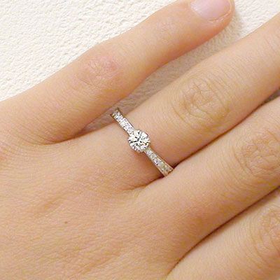婚約指輪 エンゲージリング ダイヤモンド 0.3カラット プラチナ 鑑定