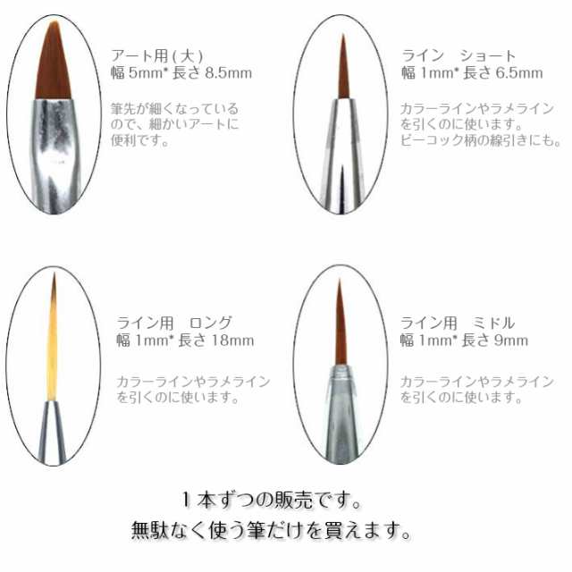 ネイルブラシ オススメ 柔らかで塗りやすい筆 メール便対応 ジェルネイル ジェルカラー9色 筆先8種 ジェルブラシ キャップ付きネの通販はau Pay マーケット タカラネイル