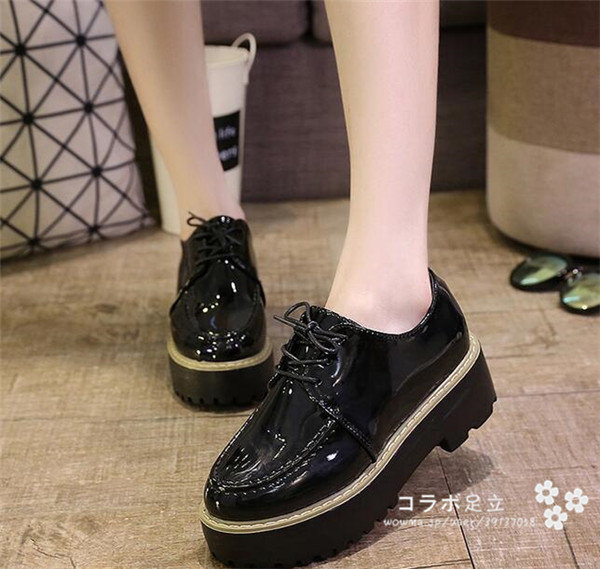 レディース 靴 ローファー シューズ 厚底スリッポン スリップオン フラットシューズ パンプス 女性 エナメル 紐靴の通販はau Pay マーケット コラボ足立
