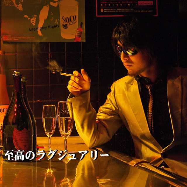 1Bセットアップシャンブレースーツ シルバー メンエグ・お兄
