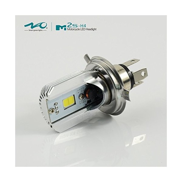 LEDヘッドライト バイク H4 HS1 直流専用 DC12V 7300ルーメン 6000K ホワイト ファンレス 車検対応 単品 1本 1年保証