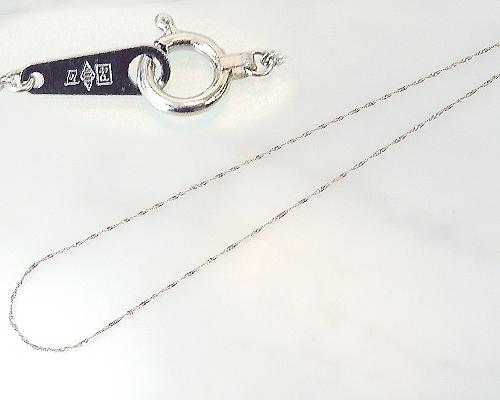 純プラチナネックレスチェーン/スクリュー42ｃｍPt1000(Pt999)【送料無料】