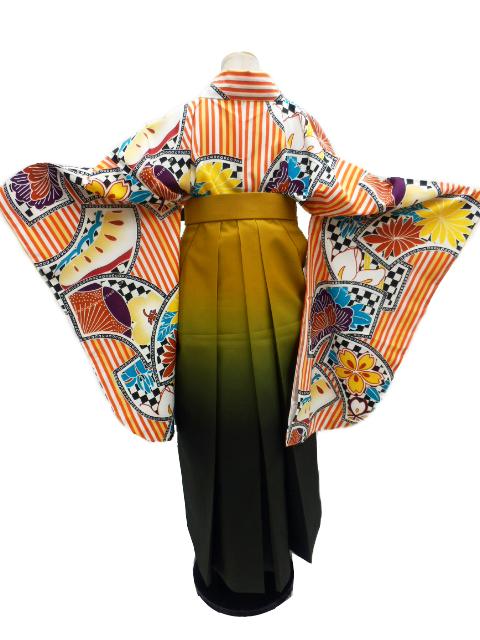 【期間限定特別価格】 往復送料無料 全部揃って安心 大学 高校 小学生  2泊3日 卒業式袴 レンタル セット 抹茶地 No.K-309-S