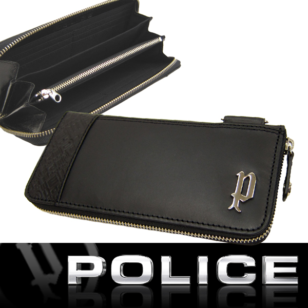POLICE ポリス 長財布 ヌメ革 ラウンドファスナー 財布 CIRCUIT PA-6104 BK 国内正規代理店商品 新品 (25)