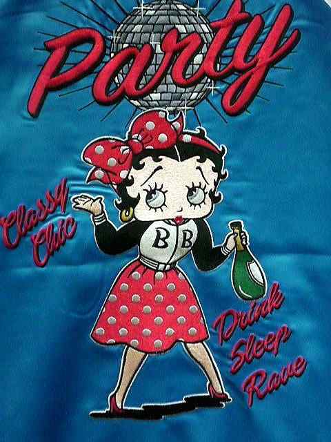 LOWBLOW KNUCKLE X BETTY BOOP PARTY ON BOOP ベティーズ スカジャンの