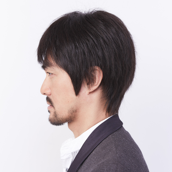 メンズウィッグ「オム・リーブル」ベーシックスタイル02 ナチュラルブラック (男性用かつら 人毛ミックス 高級ウィッグ 総手植え 白髪交じり) メンズウィッグ「オム・リーブル」ベーシックスタイル02 ナチュラル