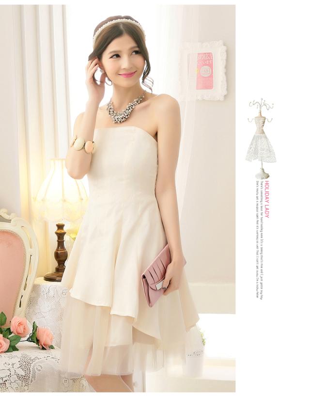 パーティードレス異素材切替チュールフレアミニワンピース女子会 結婚式 2次会 披露宴 F L 黒 赤 ライトベージュ の通販はau Pay マーケット ドレス通販dressshopageha