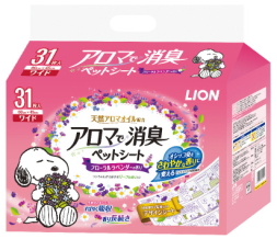 ライオンペット　アロマで消臭ペットシート　ワイド　３１枚ｘ８個（ケース販売）