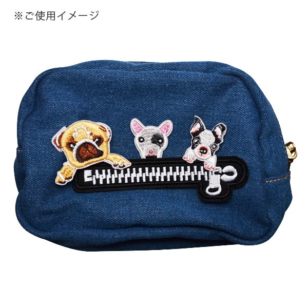 ワッペン 動物 刺繍ワッペン アイロン接着 犬 ドッグ DOG