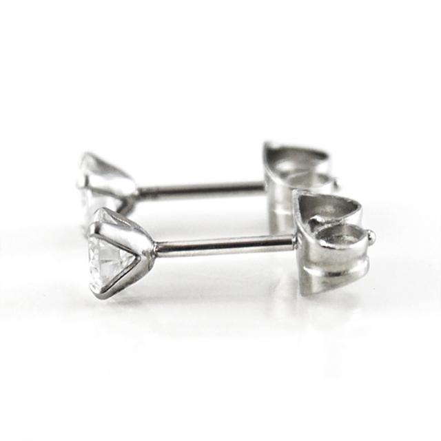 金属アレルギー対応ピアス ステンレス 0.25ct 天然ダイヤモンド
