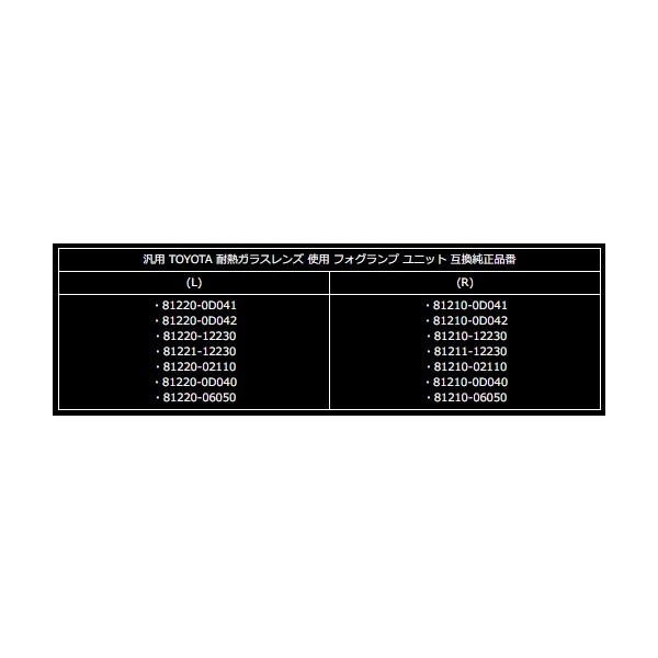 HID化に！トヨタ純正同形状/耐熱ガラスレンズ製フォグランプユニット/H8/H11/H16/光軸調整付/左右セットの通販はau PAY マーケット -  ティナイラ