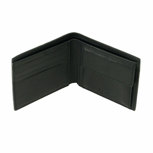 コーチ COACH 二つ折り財布 F75005 ブラック シグネチャー 型押しロゴ　コンパクト シンプル アウトレット｜au PAY マーケット