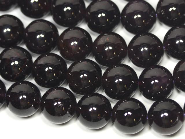 【丸ビーズ】ロードライトガーネット 12mm (半連 ブレスレット約1本分) パワーストーン_1