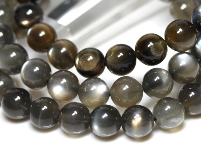 ☆高品質☆【天然石ブレスレット】キャッツアイブラックスターサンストーン (5A) (約8.5〜9mm) (鑑別済) パワーストーン 母の日 ギフト_2