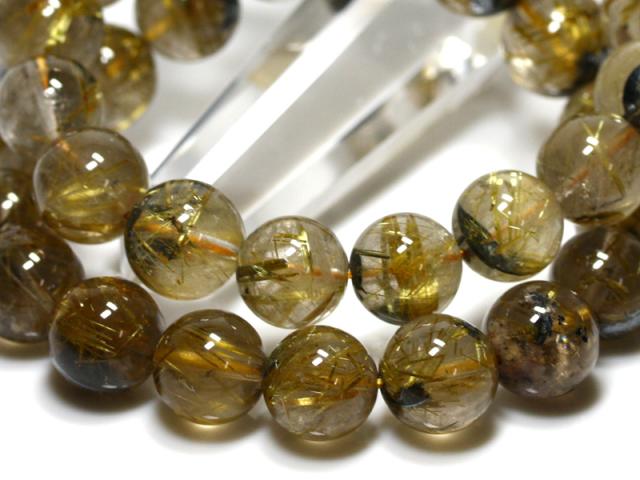 ☆高品質☆【天然石 ブレスレット】太陽タイチンルチルクォーツ (3A) (約11〜11.5mm) (ケース付) パワーストーン 母の日 ギフト_1