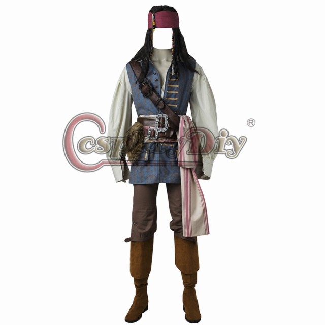高品質 高級コスプレ衣装 パイレーツ・オブ・カリビアン 風 ジャック・スパロウ タイプ Pirates of the Caribbean Captain Jack Sparrow