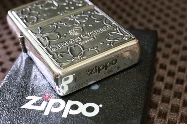 【デザイナーZIPPO サイモン・カーター】花柄 シルバー ジッポ ライター かわいい zippo 送料無料 シンプル 銀 彫り 人気 レア ブランド  ｜au PAY マーケット