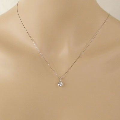 ダイヤモンド ネックレス 一粒 プラチナ 0.2カラット 鑑定書付 0.227ct