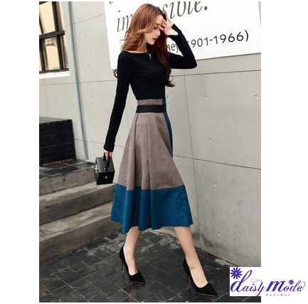 ワンピース レディース きれいめ ワンピース ミモレ丈 ワンピース レディース 上品 ワンピース 秋 バイカラー セパレートタイプの通販はau Pay マーケット Daisymode