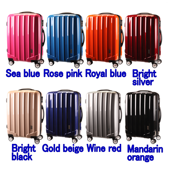 送料無料】【半額セール】ファスナー開閉式スーツケース TSAロック 四