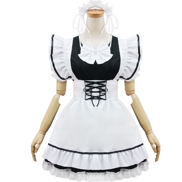 コスプレ 仮装  コスプレ メイド プリティ・フレンチメイド 3X/4X (大きいサイズ) 【 コスプレ 衣装 ハロウィン 仮装 レディース コスチューム 大きいサイズ メイド服 ウエイトレス ゴスロリ ロリータ ウェイトレス ゴシック 女性用 余興 パーティーグッズ 大人用 】 コスプレ 仮装 コスプレ メイド プリティ フレンチメイド 3X/4X