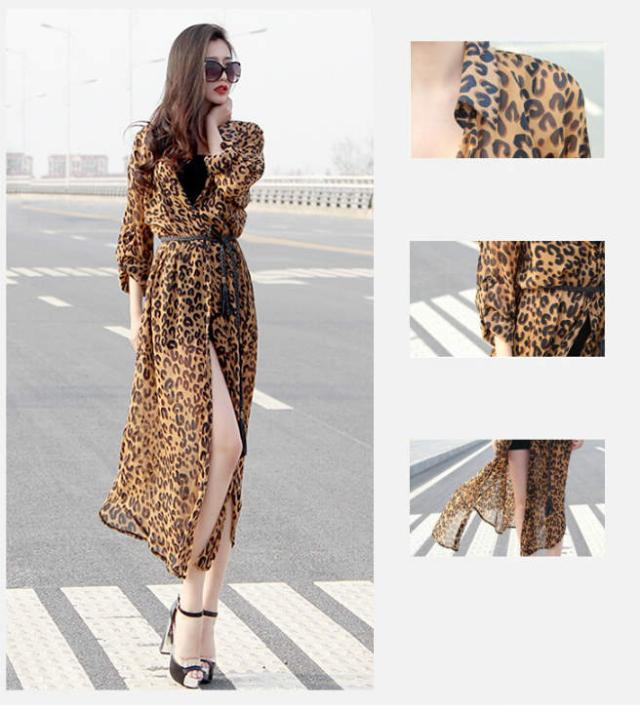 ロングカーディガン マキシ丈ワンピース S 2l 予約 Uv対策 オシャレ ベルト付き e 黒 緑 赤 豹柄 送料無料 レオパード ブラック の通販はau Pay マーケット アニバーサリースタイル