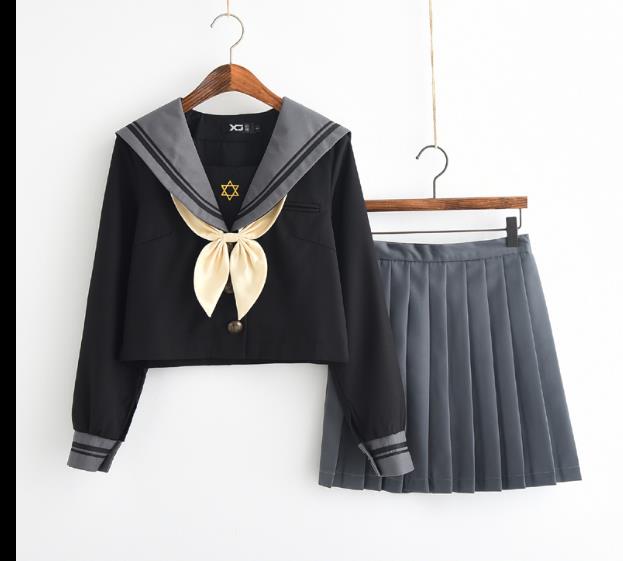秋冬コスプ可愛いセーラー服長袖制服コスプレ可愛いセーラー襟セーラー服グレー制服ミニスカート学院風海軍風ロリータハロウィンの通販はau Pay マーケット ガソリンモール