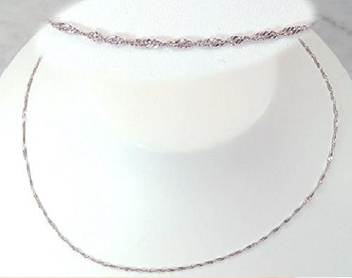 純プラチナネックレスチェーン/スクリュー42ｃｍPt1000(Pt999)【送料無料】