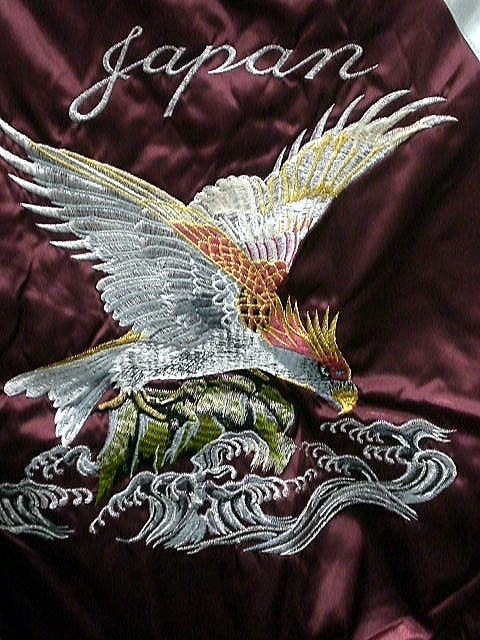スカジャン　波鷹刺繍　日本製本格刺繍のスカジャン2L スカジャン 波鷹刺繍 日本製本格刺繍のスカジャン2L の通販はau PAY