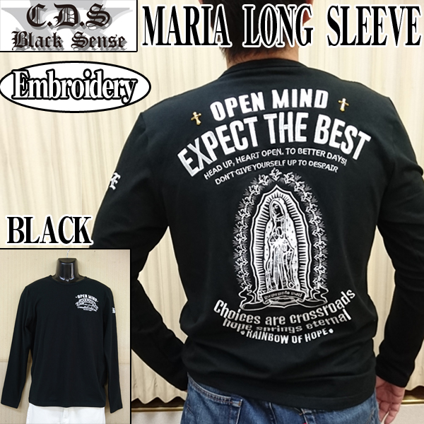 C.D.SBlackSenceマリアロンT「ブラック」(ロングTシャツ,シーディーエスブラックセンス,刺繍,オラオラ系,M〜2XL)の通販は
