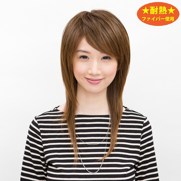 レディースウィッグ スパイシーロング(ミルキーブラウン)(ファッションウィッグ,ラパンドアール)