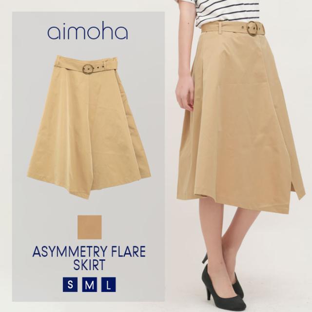 アシンメトリーフレアスカート スカート レディース ボトムス 変形スカート アシンメトリ スリット ベルト ベルト付き スカートの通販はau Pay マーケット Aimoha