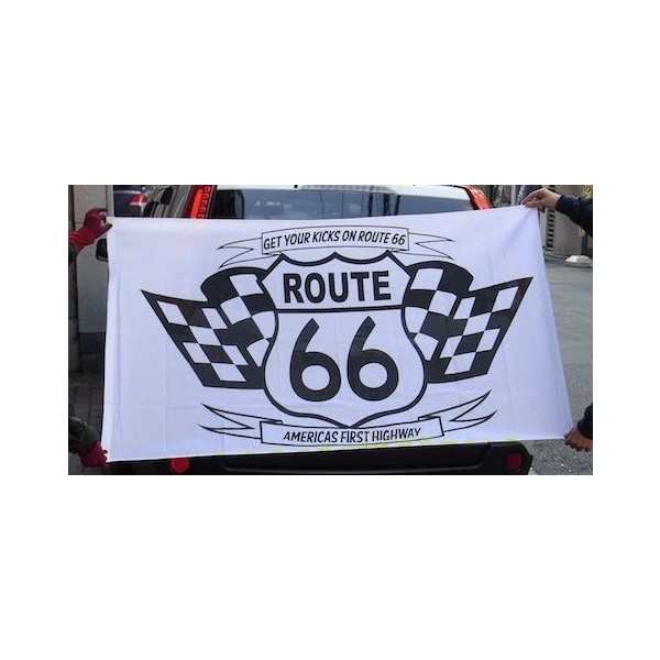 ルート66 ナイロンフラッグ タペストリー ROUTE66 インテリア - 通販