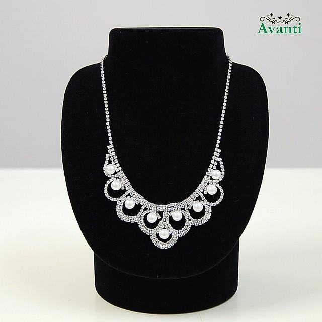 ネックレス 結婚式 アクセサリー162 パーティーや演奏会で使えるビジューとパールのネックレス シルバー ゴールド 即納 メール便送料無料の通販はau Pay マーケット ドレス大好き アバンティ