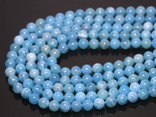【丸ビーズ】ラリマークォーツ 8mm (半連 ブレスレット約1本分) パワーストーン