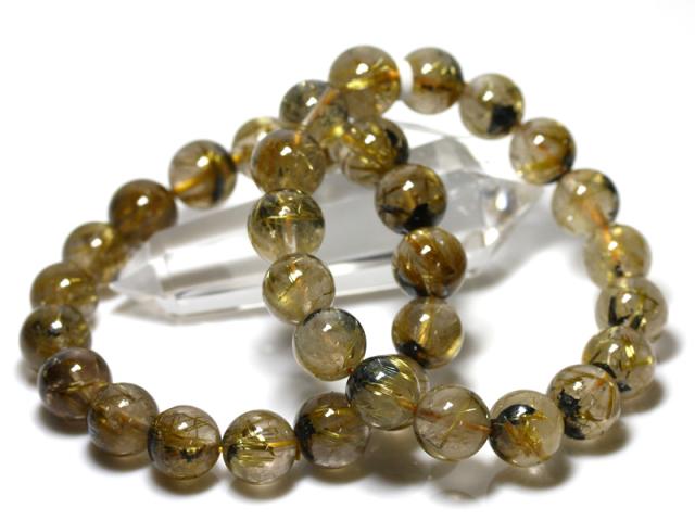 ☆高品質☆【天然石 ブレスレット】太陽タイチンルチルクォーツ (3A) (約11〜11.5mm) (ケース付) パワーストーン 母の日 ギフト