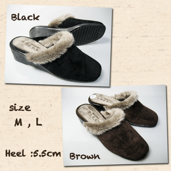 ファー付き ミュール サボサンダル ウェッジソール サンダル 日本製サンダル 秋冬サンダル ファーサンダル No 4 2color の通販はau Pay マーケット シューズ ビスタ