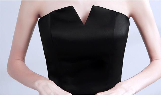 ヨーロッパ風 ブラック ウェディングドレス ロングドレス パーティ