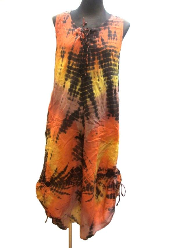 エスニックワンピースアジアンタイダイコットンアシメトリーエスニック衣料の通販はau Pay マーケット ガネッシュ