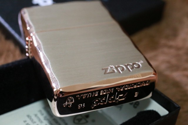 【Armor ZIPPO】 重厚アーマー ジッポロゴマーク シルバーサテン＆ピンクゴールド 両面コーナー彫刻 メタルピンク zippo シンプル 人気