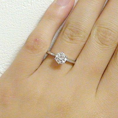 婚約指輪 ダイヤモンド エンゲージリング プラチナ 0.3ct D VVS1